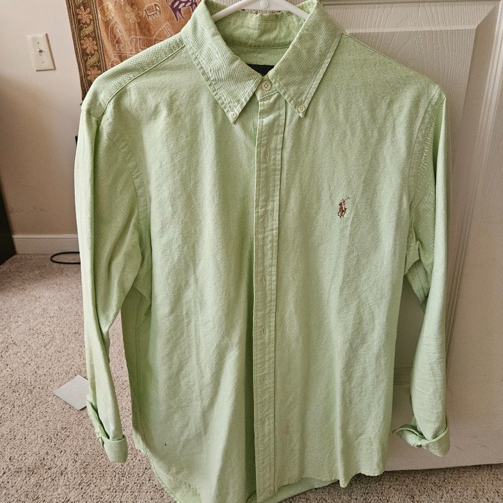 Polo RL Button Down Cotton Dress Shirt